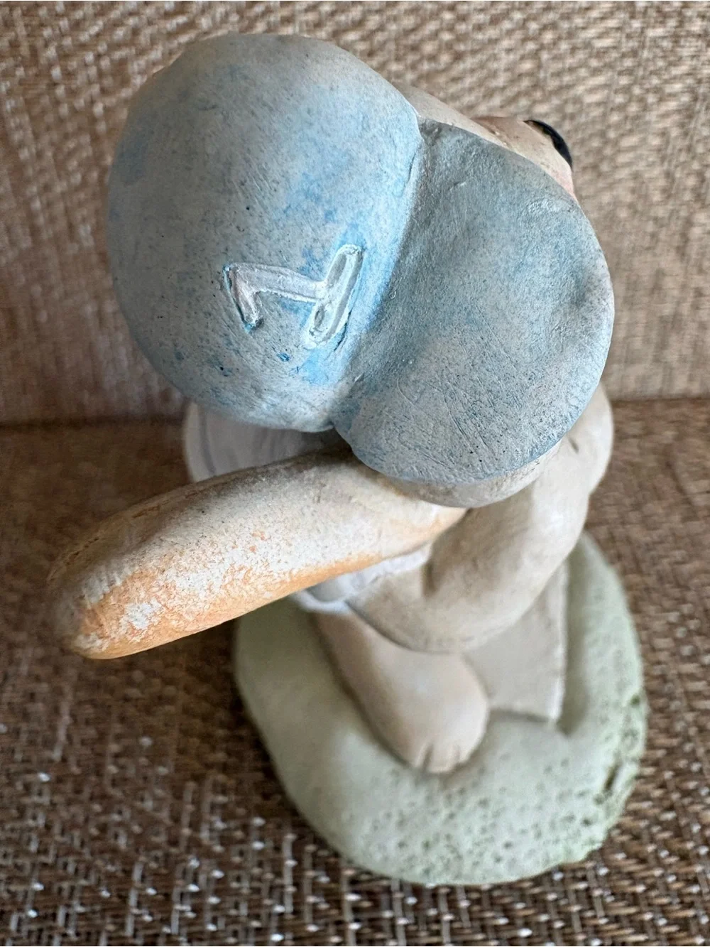 ⁠Dreamsicles Teddy Bear Batter Up Baseball Figurine Cast Iron Home Plate 1996